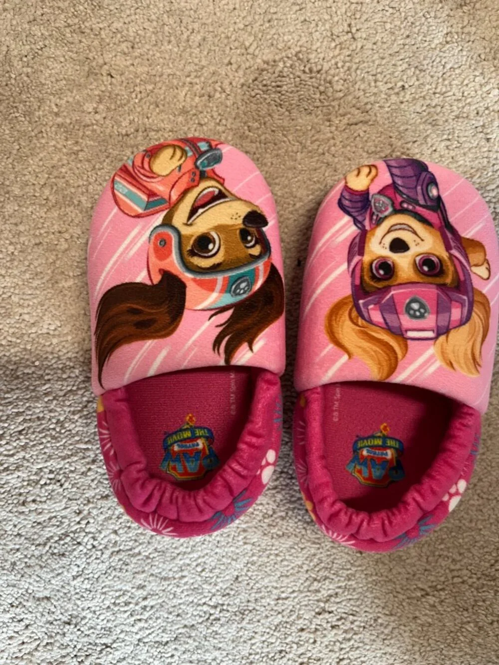 Girls Paw Patrol Slippers Kids Size 9/10 (Previously Worn)